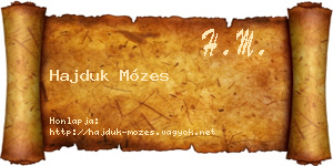 Hajduk Mózes névjegykártya